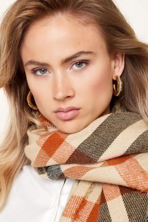 Earrings with zircon details Gold Color Stainless Steel h5 Picture2